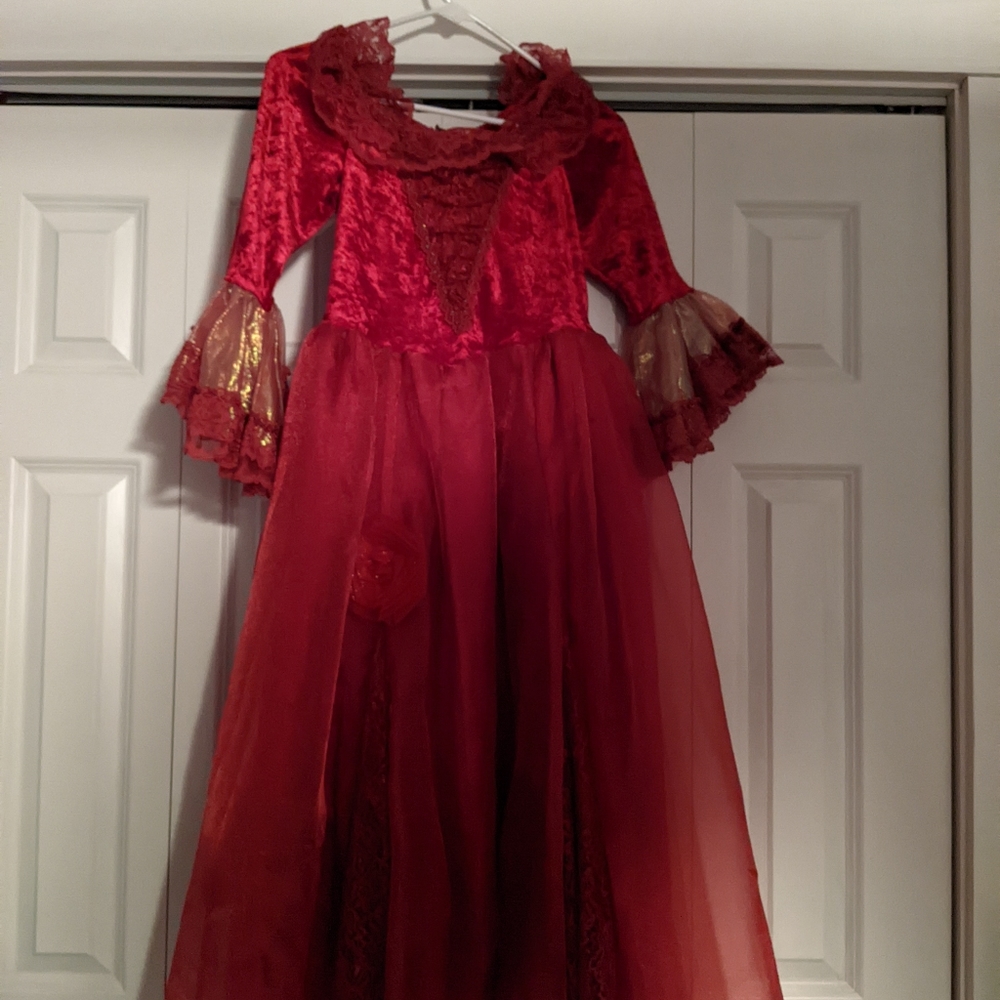 Walt Disney World Vintage Belle Dress with over cape and detachable hood!